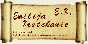 Emilija Krstekanić vizit kartica